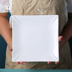 Vendita calda di ceramica fine <span class=keywords><strong>porcellana</strong></span> quadrato piatto Piatto da Portata per hotel - Product Image 4