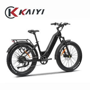 KAIYI-Bicicleta eléctrica con freno de disco hidráulico, nuevo modelo, 48V, 1000W, batería oculta, bloqueo en U, para motocicleta