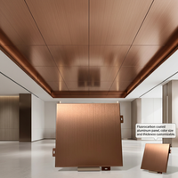 Panneau de plafond en aluminium à motif personnalisé ODM, résistant au feu, pour hall d'exposition
