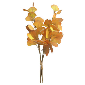 Bouquet de feuilles de Ginkgo artificielles Yihua Floral Art, jaune vert, en plastique, décoration d'intérieur, arrangement floral - Product Image 5