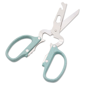 <b>Kitchen</b> Scissors Stainless Steel Nordic Green 10 <b>In</b> 1 Multipurpose Home Use - Product Image 1