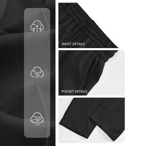 กางเกงวอร์มลำลองสำหรับบุรุษเอวยางยืดระบายอากาศได้ดีสีทึบทรงหลวมกางเกงขายาวสำหรับเล่นกีฬาในฤดูร้อน - Product Image 4
