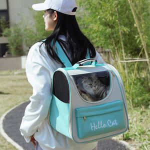 Ransel kucing kapasitas besar, tas hewan peliharaan nyaman bersirkulasi dengan gaya mode tas kucing luar ruangan portabel - Product Image 3