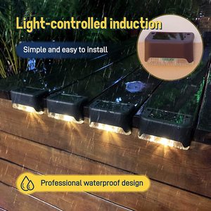 Solar Garden <b>Lights</b> Outdoor <b>Step</b> <b>Lights</b> Water Resistant Led Courtyard Lighting Dusk To Dawn Auto On - Product Image 3