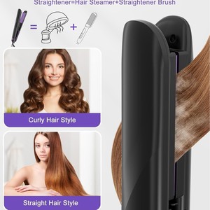 Steam Curling Straightener With Negative Ions For All Hair Types 360 Degree Rotating Cord Electric Multi Styler - Product Image 3
