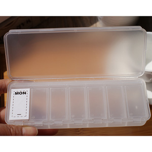 Portable 7-Day Pillbox With Compartments Transparent Weekly Medicine Storage Case For Seniors And Supplements - Product Image 2