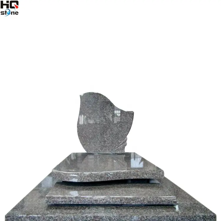 Hạ môn HQ đá tùy chỉnh bia mộ bức tượng màu hồng Granite bia mộ màu xám thẳng đứng Granite bia mộ