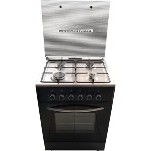 Cuisinière de cuisine cuisinière à gaz four électrique à convection sur pied avec couvercle en verre