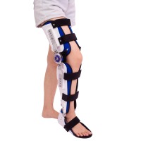 Attelle Orthopédique Réglable Conrida Genou Cheville Pied, Protège-Genou Cuisse Mollet Cheville Articulée pour Marche Libre