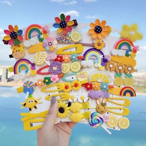 Lot de 14 barrettes pour filles, modèles variés, mignonnes, adorables et exquises, motifs dessin animé, fleur, cœur, bijoux de mode colorés - Product Image 3