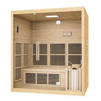 Sauna portable d'intérieur pour le bien-être, le yoga et l'entraînement, cabine de sauna infrarouge lointain pour la maison avec lumière chromothérapeutique