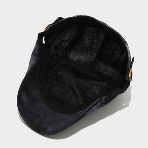 หมวกเบเร่ต์ทรงแบนสไตล์อังกฤษย้อนยุค ทำจากผ้าฝ้ายย้อมสี สำหรับผู้หญิงและผู้ชาย สวมใส่กลางแจ้งลำลอง ป้องกันแสงแดด - Product Image 3