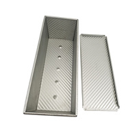 Moule à pain rectangulaire en aluminium robuste antiadhésif avec couvercle pour pain de mie, sandwichs et gâteaux