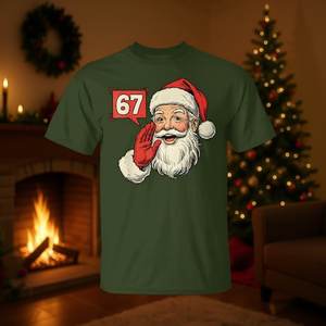 Six Seven Santa Christmas Meme T-Shirt Gen Z Alpha Design 67 - Product Image 3