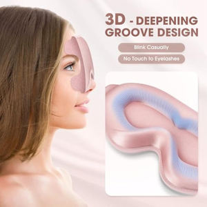 Extensión de pestañas de lujo Máscara de ojos contorneada para dormir 3D Máscara de ojos para dormir Rosa Gris Negro Noche para dormir - Product Image 6
