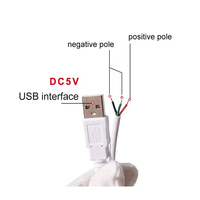 Câble d'extension USB pour variateur de lumière LED 5V DC avec interrupteur marche/arrêt et adaptateur pour réglage de la couleur