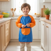 Tabliers d'artiste imperméables pour enfants, motif dessin animé, durables, pour manger et dessiner
