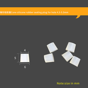 Hoge Temperatuur/Hittebestendige Kegel Siliconen Rubber Afdichting Stop Voor 4.5-5.5Mm Gat - Product Image 2