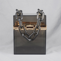 Vente à chaud de sacs à main de luxe en plastique transparent acrylique pour femmes, mode avec logo personnalisé, organisateur de boîtes de rangement