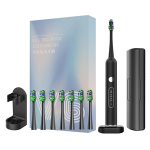 Brosse à dents électrique sonique rechargeable, étanche IPX7, portable, avec 6 têtes de brosse, charge inductive, multi-modes - Product Image 2