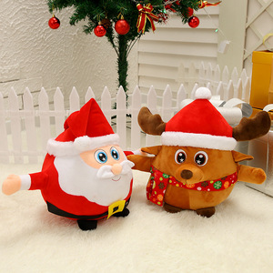 Jouet de Noël musical en <span class=keywords><strong>peluche</strong></span> LED Adorable <span class=keywords><strong>peluche</strong></span> Père Noël Renne lumineux Animal en <span class=keywords><strong>peluche</strong></span> jouet - Product Image 6