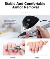 Lime à ongles électrique sans fil professionnelle SML 35000 tr/min, perceuse à ongles avec embouts de perceuse à ongles
