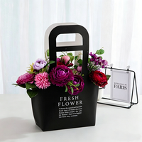Boîte d'emballage en papier pour fleurs personnalisée de style mail, pliable, pour arrangements floraux, décoration de mariage, sacs cadeaux en papier