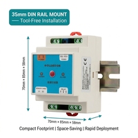 Detector de Fugas de Agua RS485 Modbus RTU con Relé, Cable de 500m, 12/24VDC, Riel DIN, Controlador de Detección de Fugas de Agua con Alarma