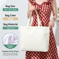 Sac fourre-tout en toile personnalisé avec soufflet 40x32x8cm, idéal pour cadeaux d'entreprise, sacs de conférence, vente en gros