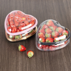 JY-X0026 Envases <span class=keywords><strong>de</strong></span> Plástico con Forma <span class=keywords><strong>de</strong></span> Corazón para Fresas, Caja <span class=keywords><strong>de</strong></span> Plástico con Forma <span class=keywords><strong>de</strong></span> Corazón para Sushi, Impresa, Venta al por Mayor - Product Image 4