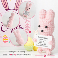 Décoration Lapin de Pâques, Animaux en Crochet Positifs, Cadeau d'Anniversaire Émotionnel Fait Main pour Meilleur Ami, Professeur, Collègue, Infirmière
