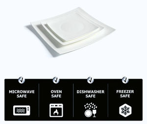 Set da tavola bianco in porcellana fine personalizzata, piatti <span class=keywords><strong>e</strong></span> ciotole della collezione Hotel, set da tavola per matrimonio - Product Image 3