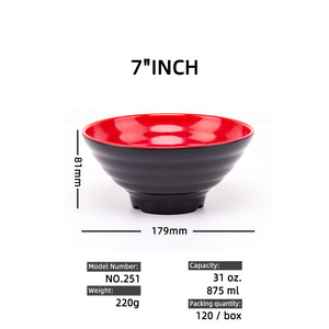 Bol en mélamine indestructible au design moderne de couleur bol à nouilles <span class=keywords><strong>Lamian</strong></span> en plastique personnalisé allant au lave-vaisselle saladier - Product Image 6