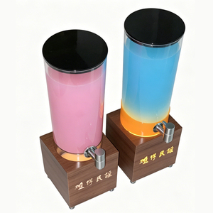 Distributeur de bière lumineux à LED avec base en bois et logo personnalisé - Product Image 4