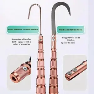 5-18m調節可能な長さの伸縮式カーボンファイバー製ディップネットポール、松ぼっくり、栗、ビンロウジ、大型物体の採取用-魔法の道具 - Product Image 3