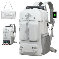 Sac à dos de voyage 2 en 1 avec système de compression sous vide, sac à bagages extensible pour les vacances et les voyages d'affaires