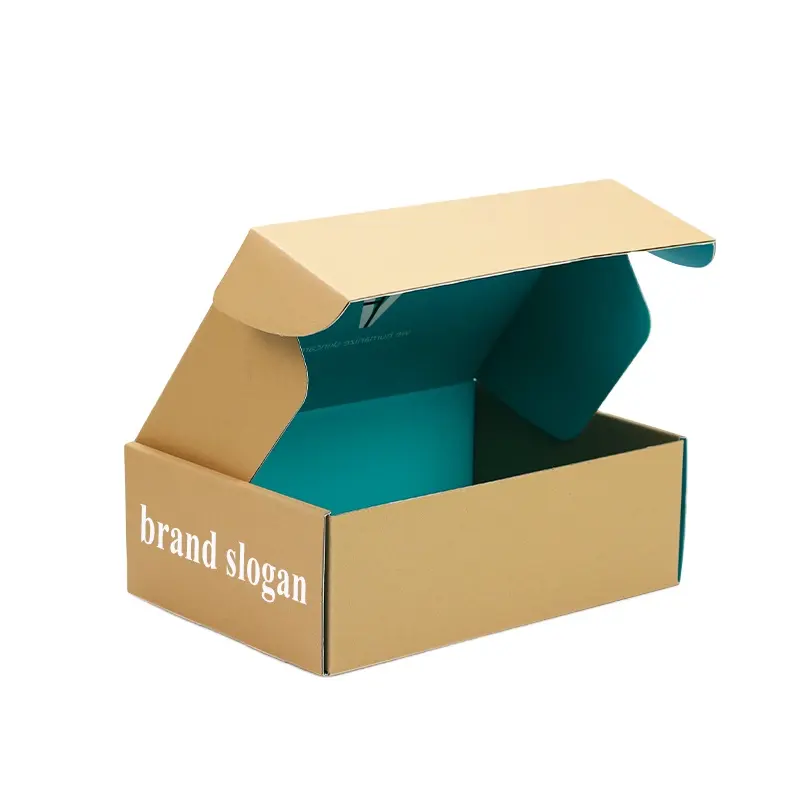 Printed on Both Sides Kraft Paper Box Custom Eco Friendly Recycle E Flute Corrugated Paper Shipping Mailer Boxes for Free Design