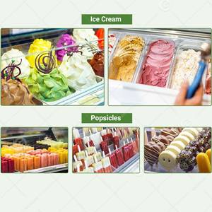 Vitrine réfrigérée incurvée pour glaces, sorbets, glaces à l'eau, crème glacée, équipement de vitrine, 9 à 24 saveurs, Guangzhou - Product Image 6