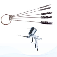 Ensemble de brosses de nettoyage écologiques en acier inoxydable 304 et nylon pour embouts de machine à tatouer portative, embouts de pistolet aérographe et embouts de pulvérisation