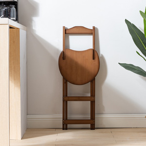 <b>Bamboo</b> Bar <b>Stool</b> Foldable High <b>Stool</b> Wood Frame For Home Bar Counter Chair - Product Image 3