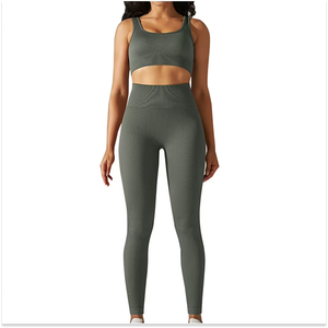 Premium Women's Yoga Outfit Custom Stretch <b>Leggings</b> and <b>Crop</b> Top Breathable Fitness Wear for Yoga Training & Workout - Product Image 1