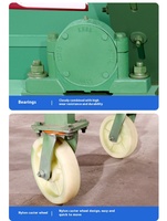 Broyeur de bois haute productivité pour petites productions, avec moteur et roulement, pour patates douces, coques de palmier, coques de noix de coco, souches de bois - 1T/H, 12CM max.