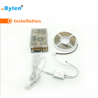 5050 60LED/M RGBCCT 5in1 LED Bande Lumineuse DC 12/24V 19.2W RA80 2Oz 12mm PCB 50/100mm Coupe (6LED) IP20 CE ROHS