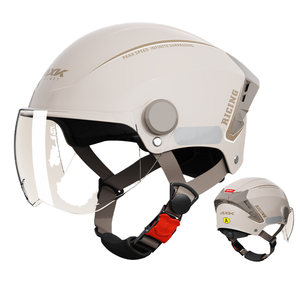 Casco de Seguridad Unisex de Media Cara para Bicicleta Eléctrica, Motocicleta, Scooter, Todas las Estaciones, Aprobado por DOT, Cierre Rápido, Visera Doble - Product Image 2