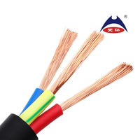 Kabel Daya Fleksibel 3 Inti 1mm 1.5mm 2.5mm 4mm ZR-RVV Tahan Api Berisolasi Tembaga PVC Berlapis PVC Bersertifikasi CE untuk Struktur Bangunan