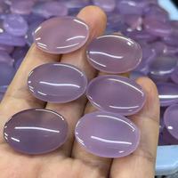18x25mm violeta Calcedonia ágatas anillo ovalado accesorios de piedra incrustaciones para colgante pulsera collar fabricación de joyas
