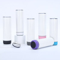Tumbler Speaker Bluetooth Stainless Steel 20oz, Cangkir Vakum Dinding Ganda, Botol Air Portabel dengan Speaker untuk Mobil, Hadiah