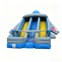 Glissière d'urgence gonflable à double canal en PVC pour usage extérieur