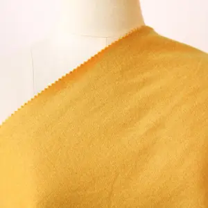 In Stock Spring Summer Light Weight Breathable Ginger Color Soft Quick Dry Wool Cotton Blended Fabric For Sweater Jacket