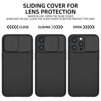 Étui magnétique pour objectif d'appareil photo avec fenêtre coulissante de protection complète pour la série Apple iPhone, coque antichoc pour iPhone 12/13/14/15/16